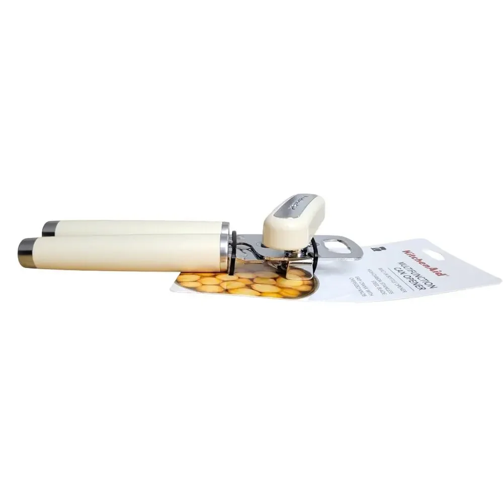 NEW KitchenAid Classic Multifunction Can Opener/Bottle Opener in Almond Cream
